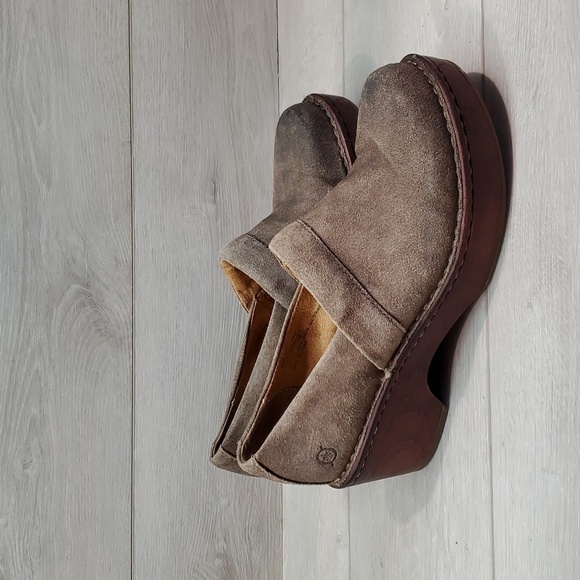 Born Women Comfort Leather Mary Jane Clogs shoes boots sz 7.5M - Picture 1 of 11